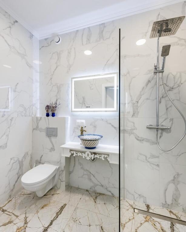 Noclegi Biała Róża - bathroom
